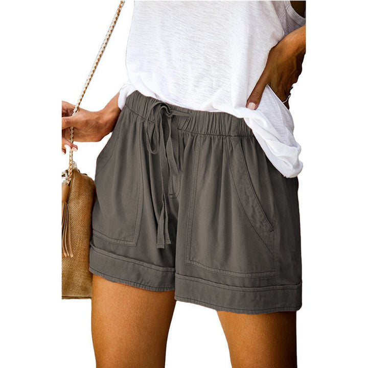 Damer Komfortable Sommer-shorts med elastisk midje og praktiske lommer Skjora