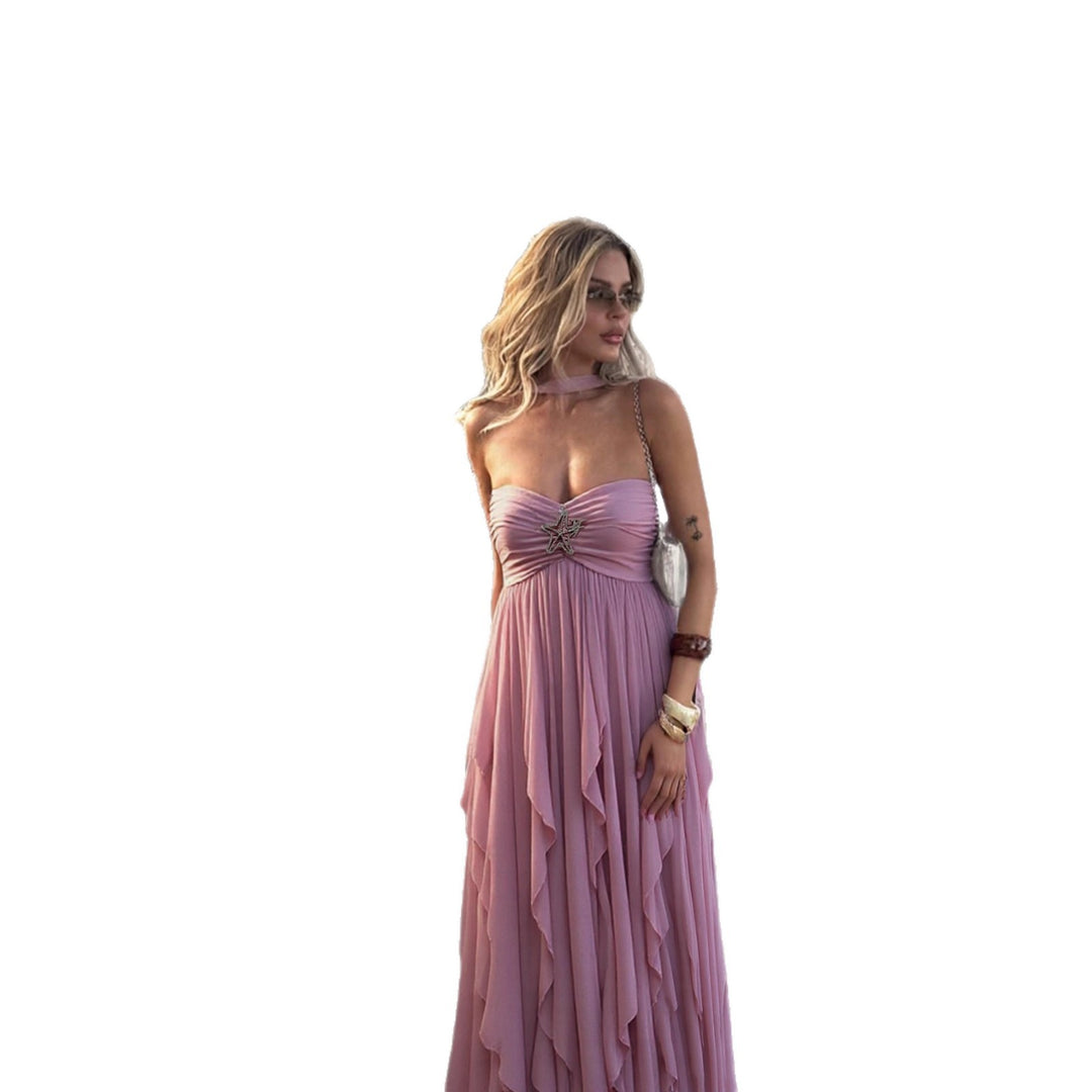 Dame Maxi-kjole i vintage-stil Skjora