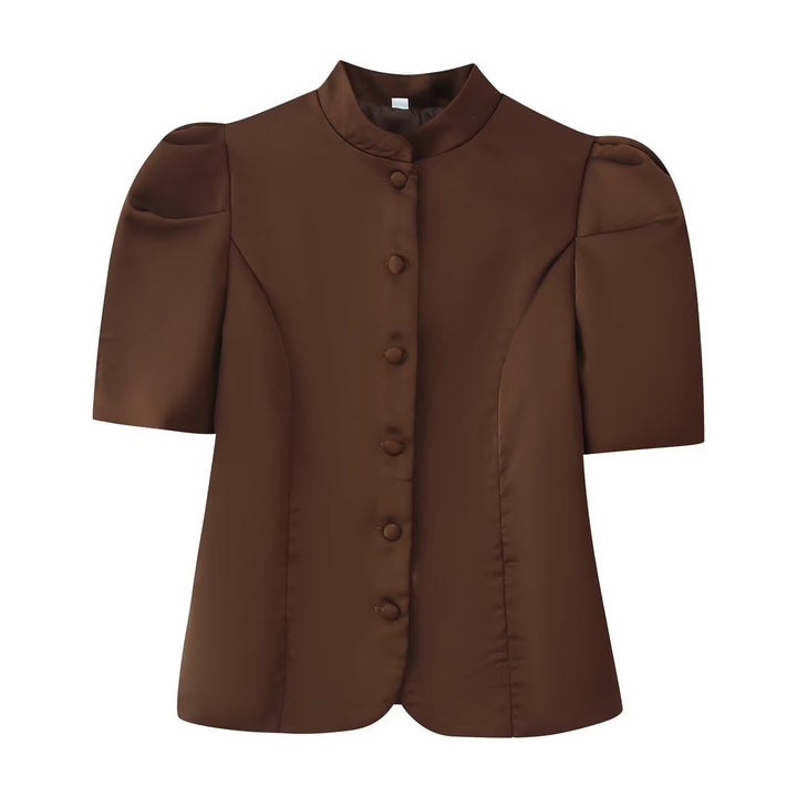 Dame Blazer med pufferm og elegant ståkrage Skjora