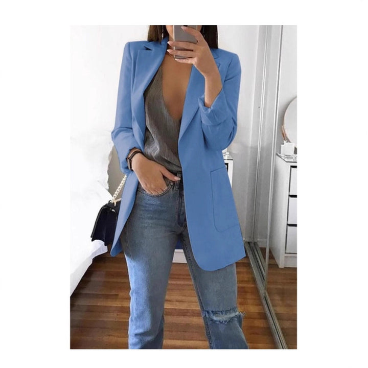 Dame elegant blazer med innsvingt snitt og praktiske lommer Skjora