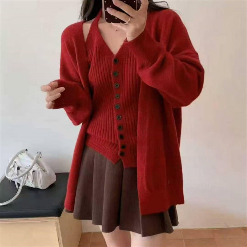 Kvinnelig Elegant Cardigan med Knapper og Mykt Stoff Skjora
