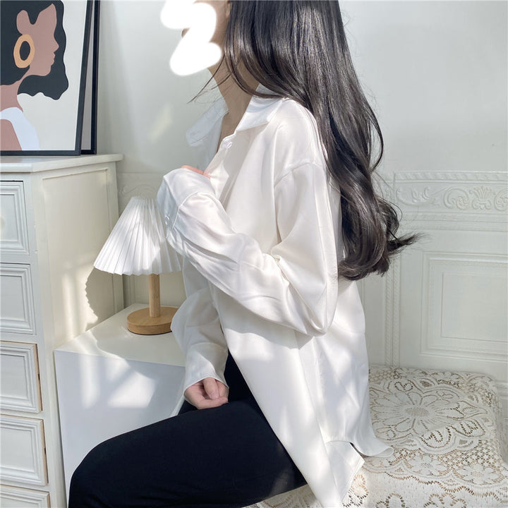 Damer Elegant og Flytende Bluse Skjora