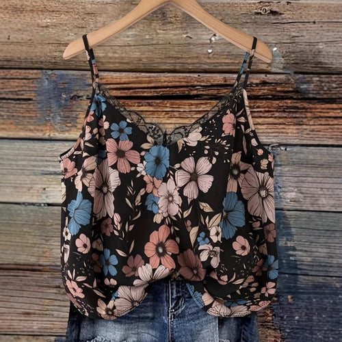 Dame bluse skjorte med blomstret design Skjora