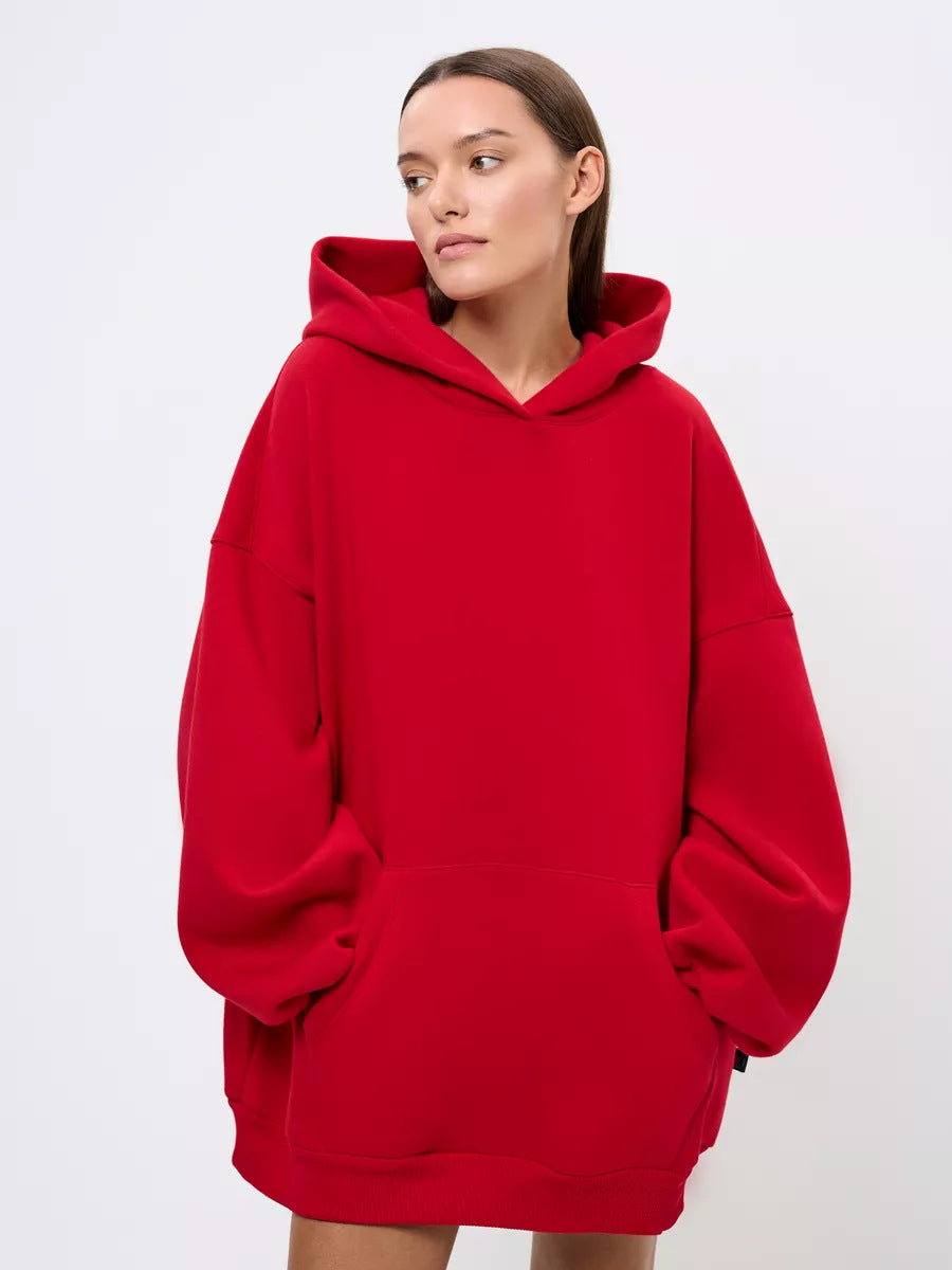 Dames oversized hoodie met volumineuze mouwen en geïntegreerde kangoeroezak Skjora