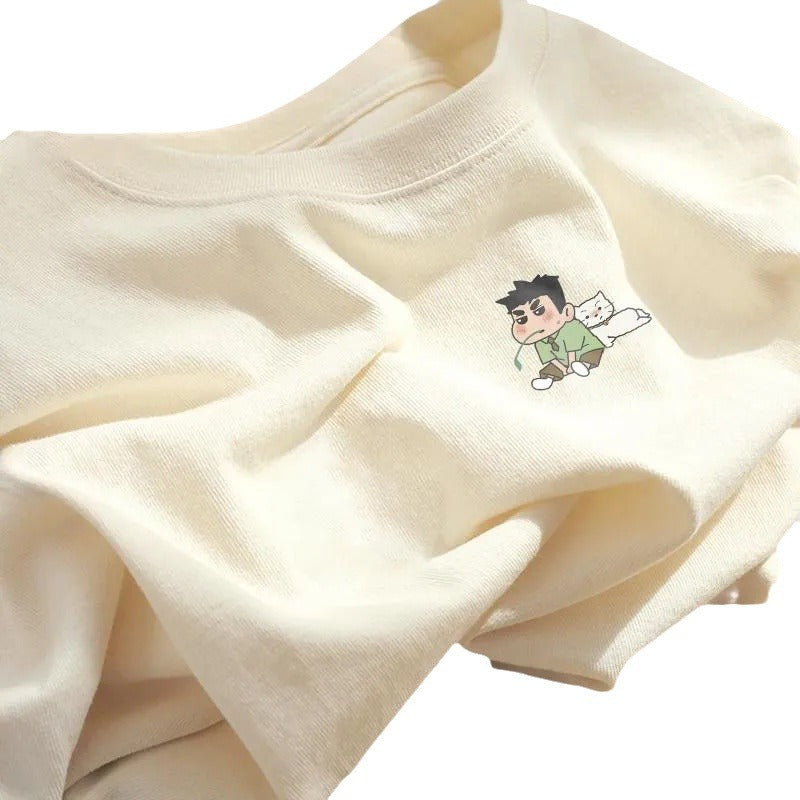 Dame sweatshirt med kreativt tegneserie-motiv Skjora