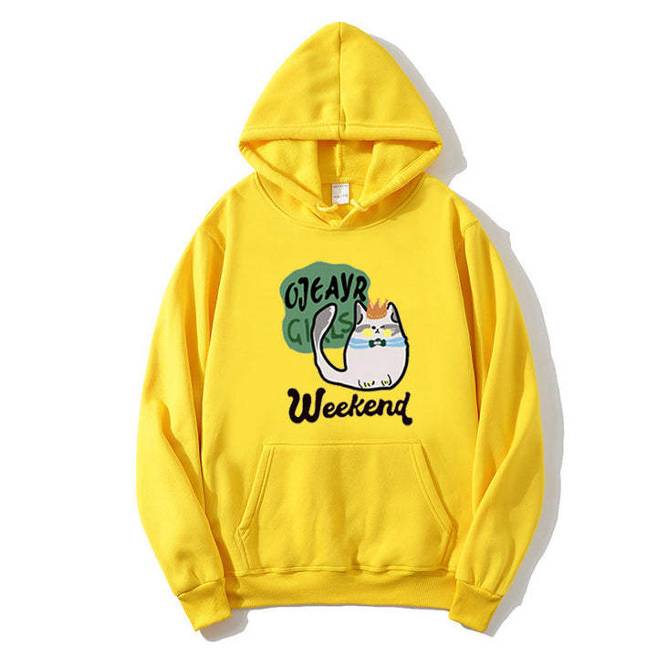 Damen Kapuzenpullover mit verspieltem Katzenmotiv Skjora