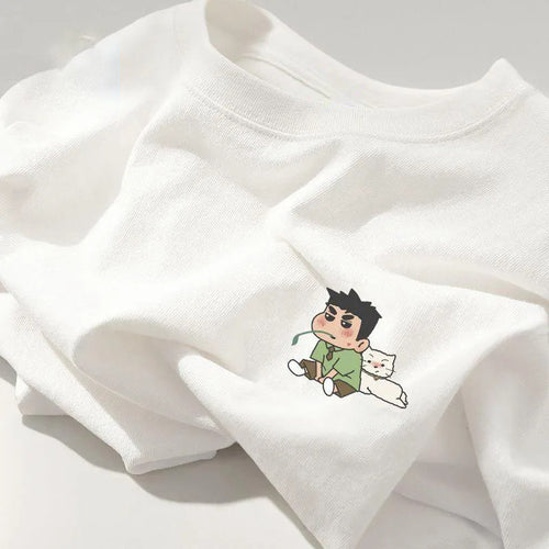 Dame sweatshirt med kreativt tegneserie-motiv Skjora