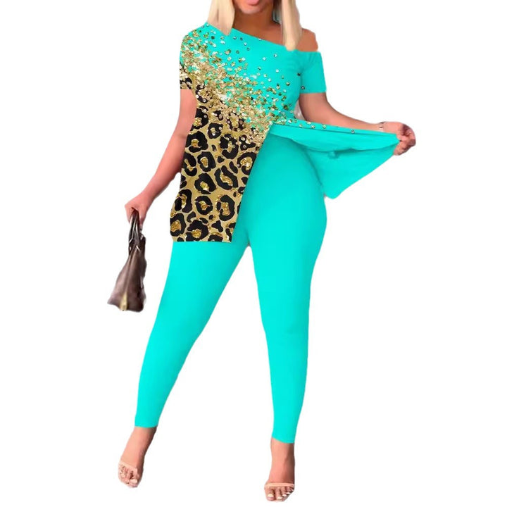 Dame Figurtilpasset Jumpsuit med Off-Shoulder Design og Glamorøse Akenter Skjora