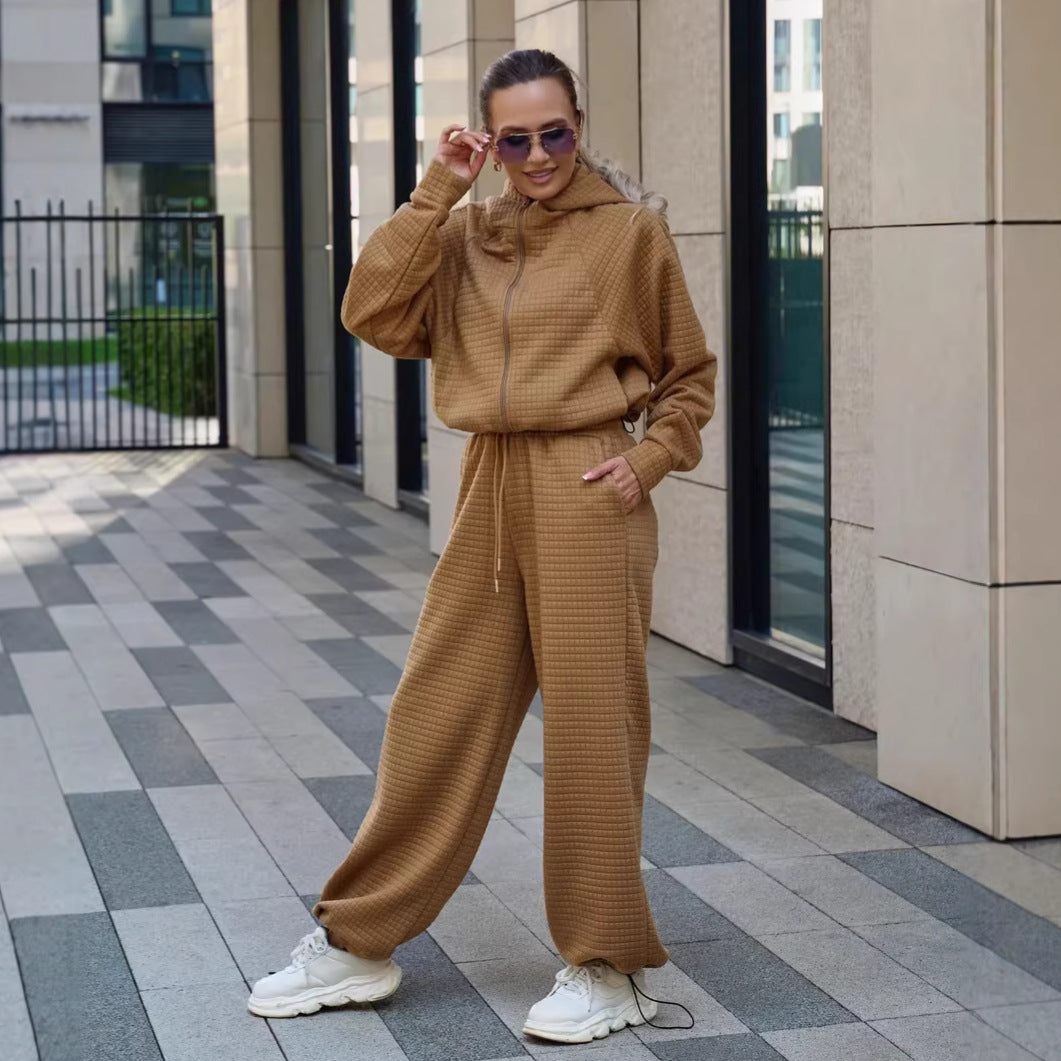 Kvinnenes komfortable hettegenser med vid jumpsuit Skjora