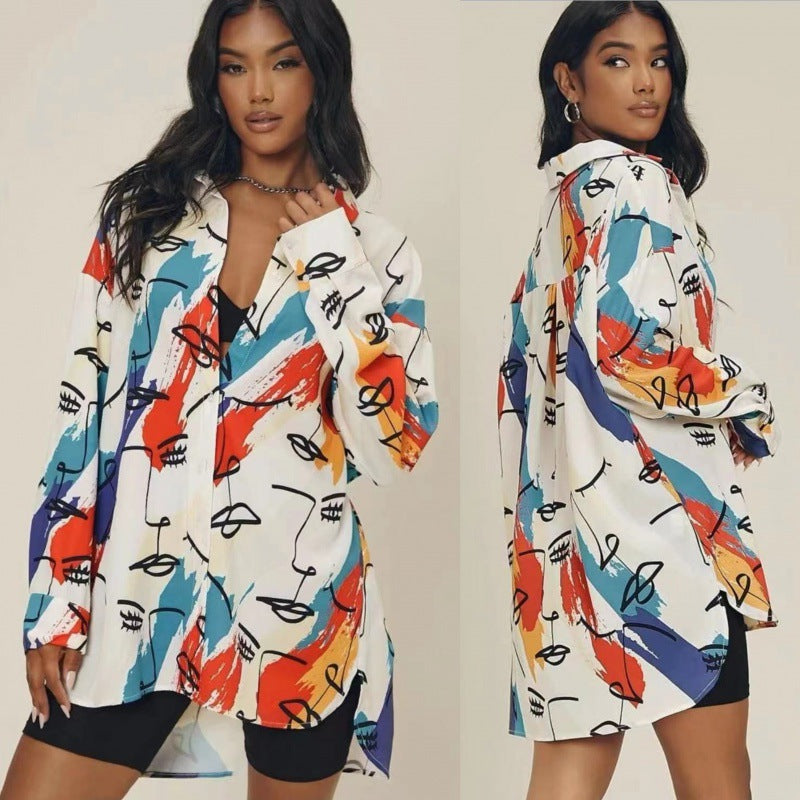 Mote kvinne bluse oversized Skjora