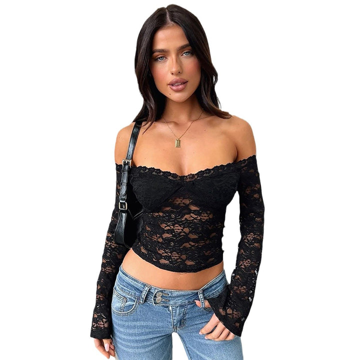 Dame Off-Shoulder Spetstopp Skjora