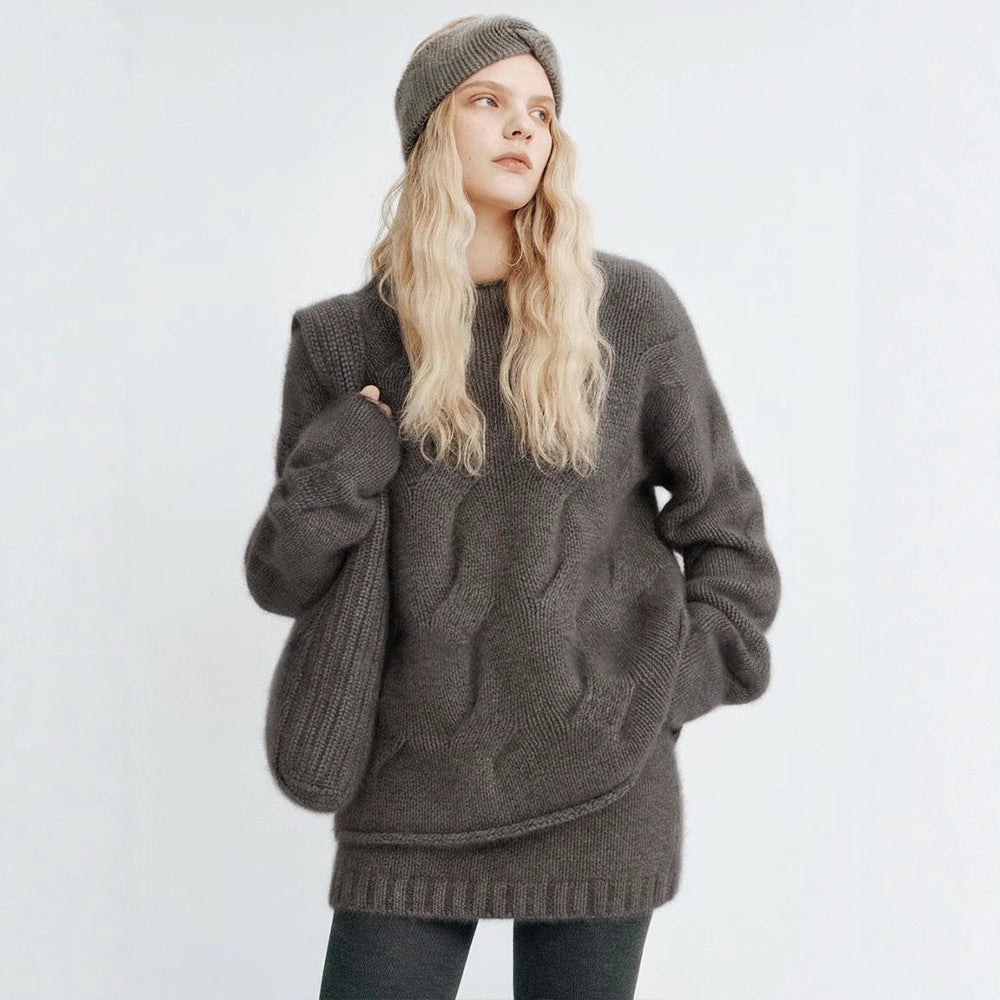 Damer Koselig Oversized-genser laget av mohair Skjora