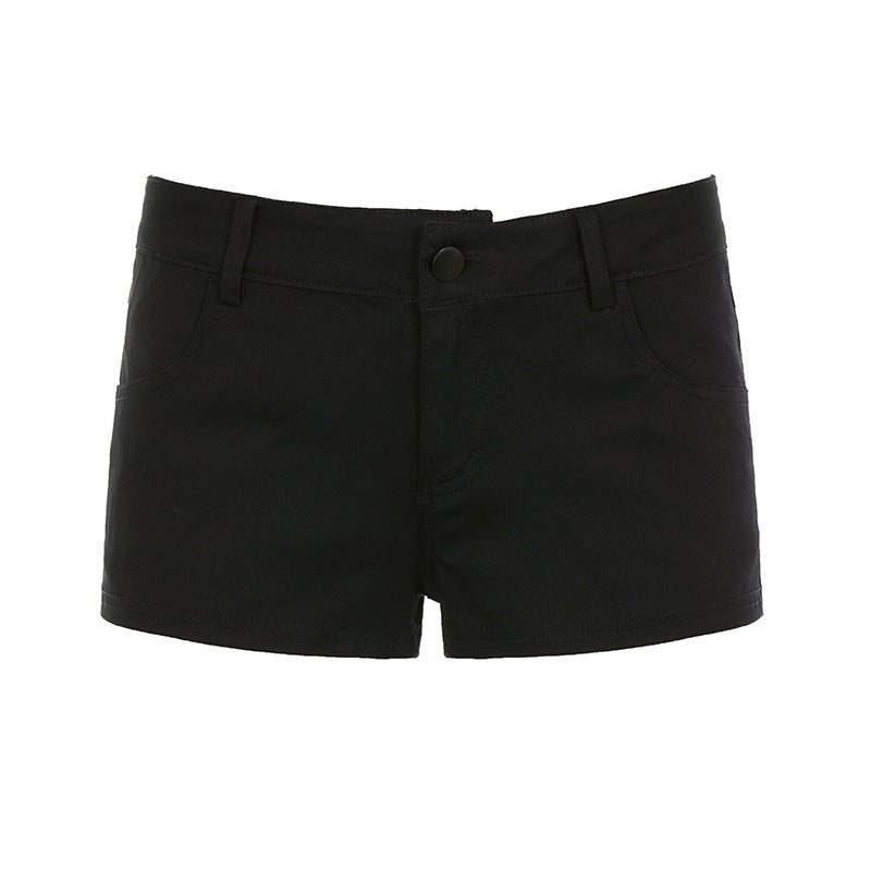 Dame trendy shorts med høy midje og elastisk materiale Skjora