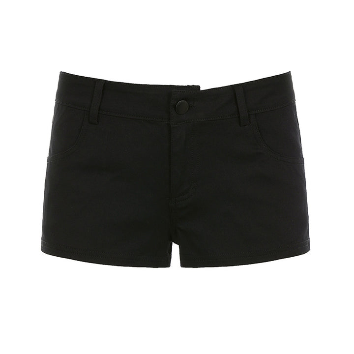 Dame trendy shorts med høy midje og elastisk materiale Skjora