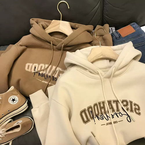 Dame hoodie med kreativ tekstopplevelse og avslappet oversized passform