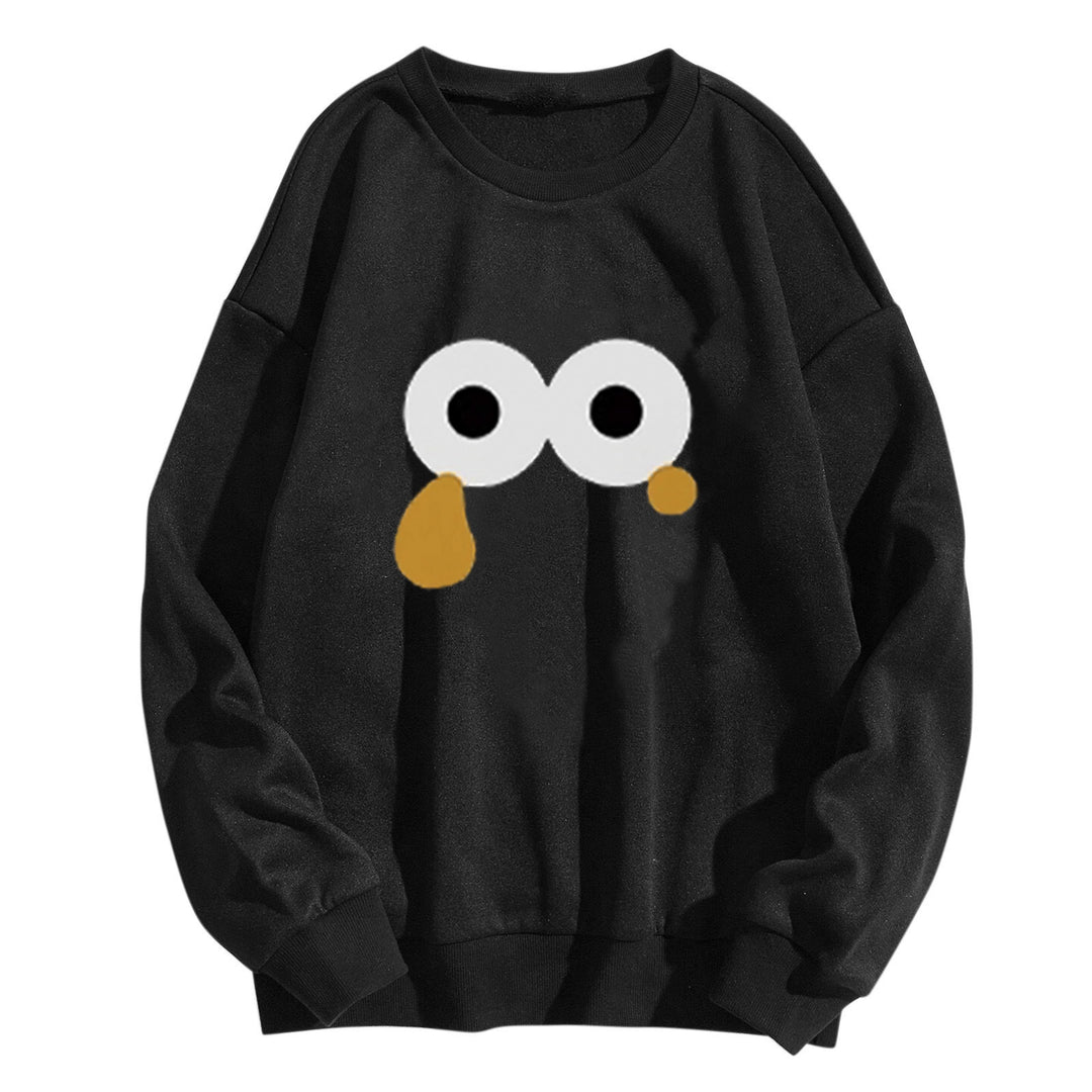 Damegen Sweatshirt med unikt tegneseriemotiv Skjora