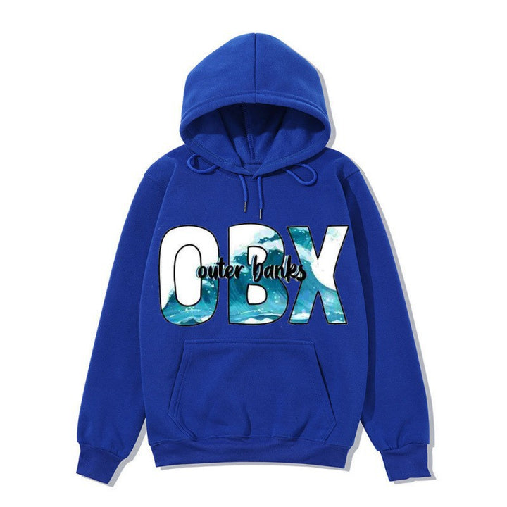 Dame hoodie med maritim grafisk design Skjora