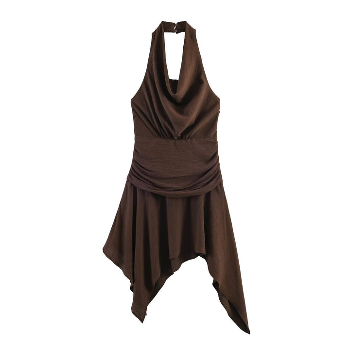 Damen asymmetrisk kjole med elegant drapering Skjora