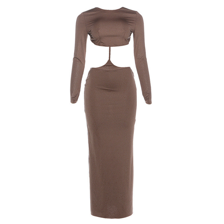 Damer Elegant Maxikjole med raffinerte Cut-Out og høyhalset design Skjora