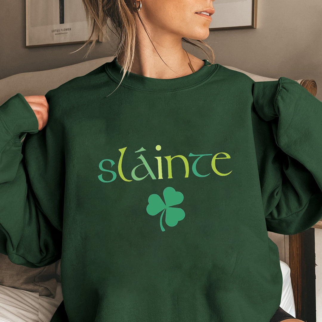 Dame sweatshirt med voluminøse ermer og motiverende design Skjora