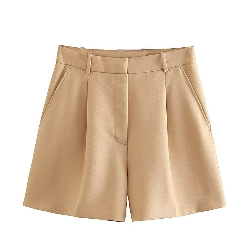 Damer elegante shorts med høy midje og praktiske sidelommer Skjora