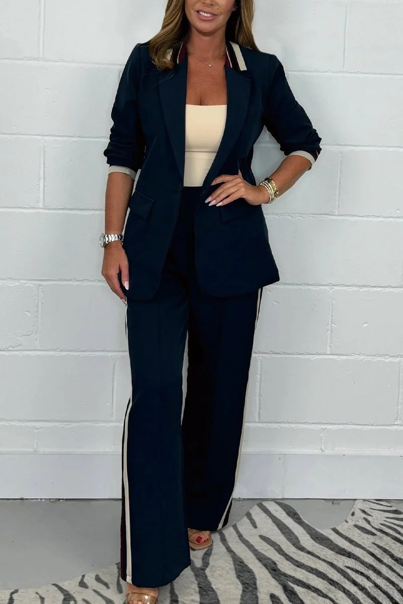 Kvinnens elegante og komfortable blazer-bukser kombinasjon Skjora