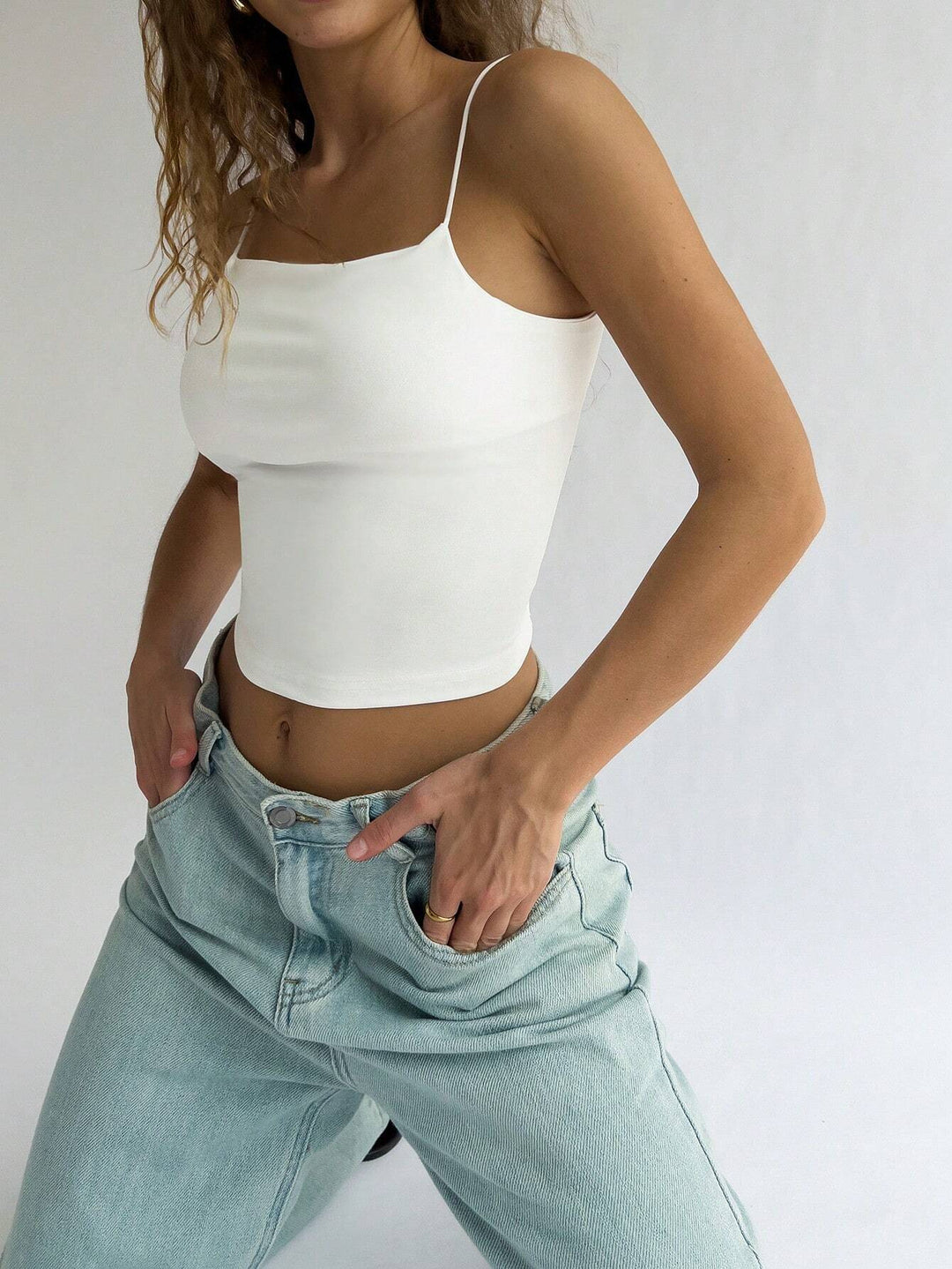 Dame ermeløs Crop-Top Skjora