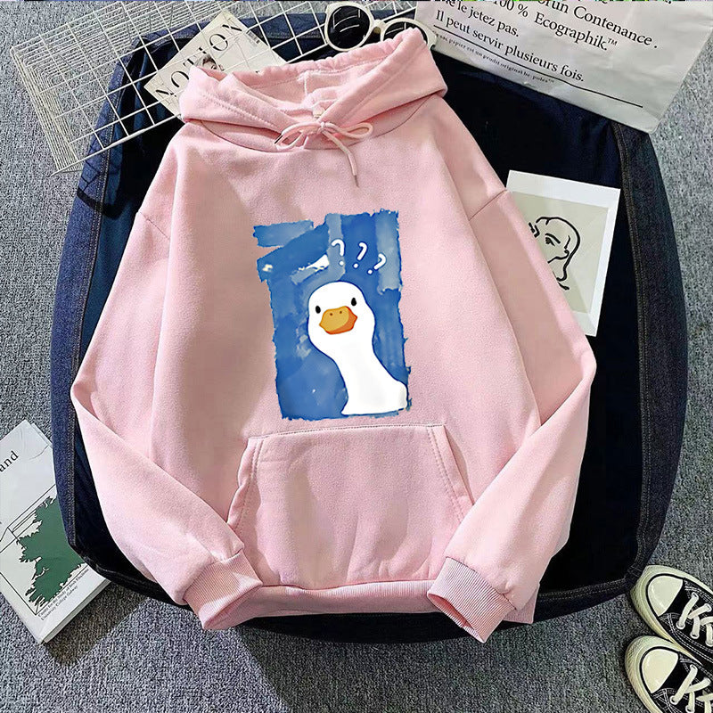 Damen Kapuzenpullover mit verspieltem Entenmotiv Skjora 1772613013
