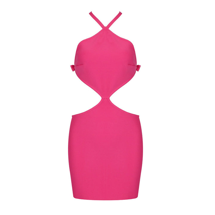 Dame figurnær Cut-Out kjole med halterneck design Skjora