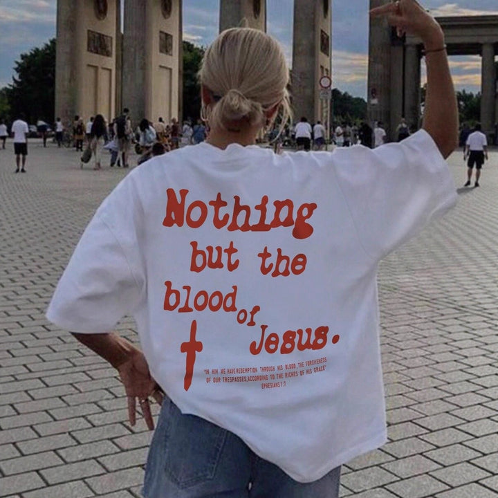 Dame Oversized T-skjorte med kreativt trykk og avslappet snitt Skjora