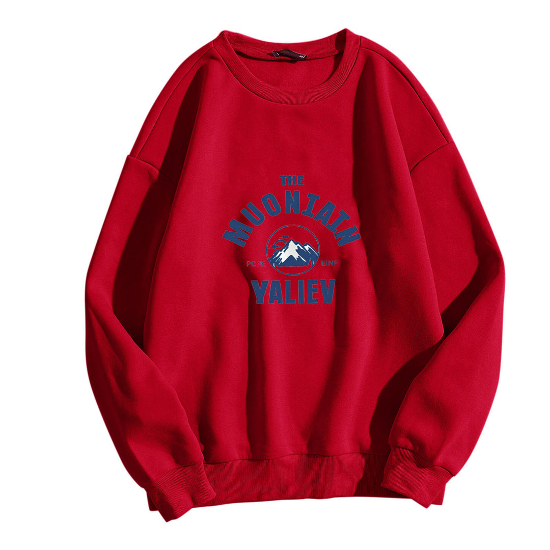 Kvinnelig koselig genser med frontfjellmotiv Skjora