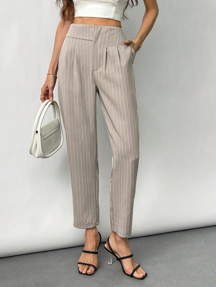Damer elegante og stilige dressbukser med striper Skjora