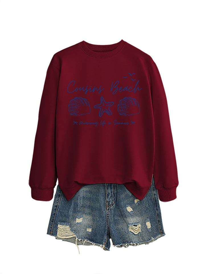 Kvinnelig sweatshirt med maritimt motiv og komfortabel passform Skjora