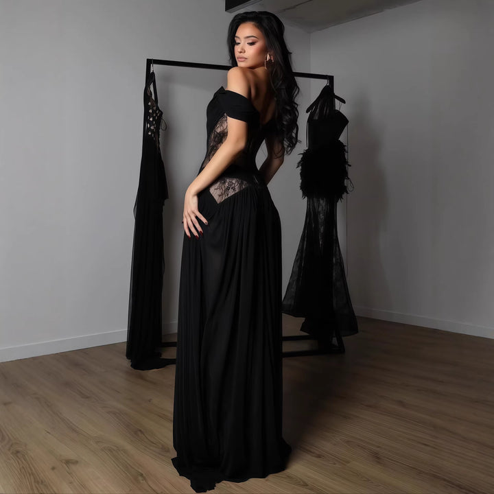 Damer Elegant blondekjole med dyp splitt og uten stropper design Skjora