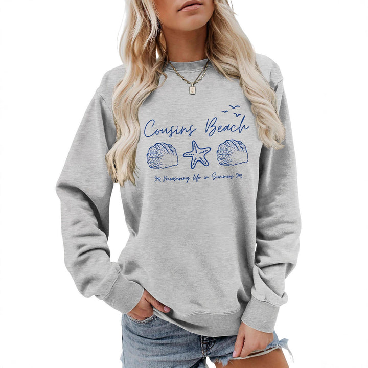 Kvinnelig sweatshirt med maritimt motiv og komfortabel passform Skjora