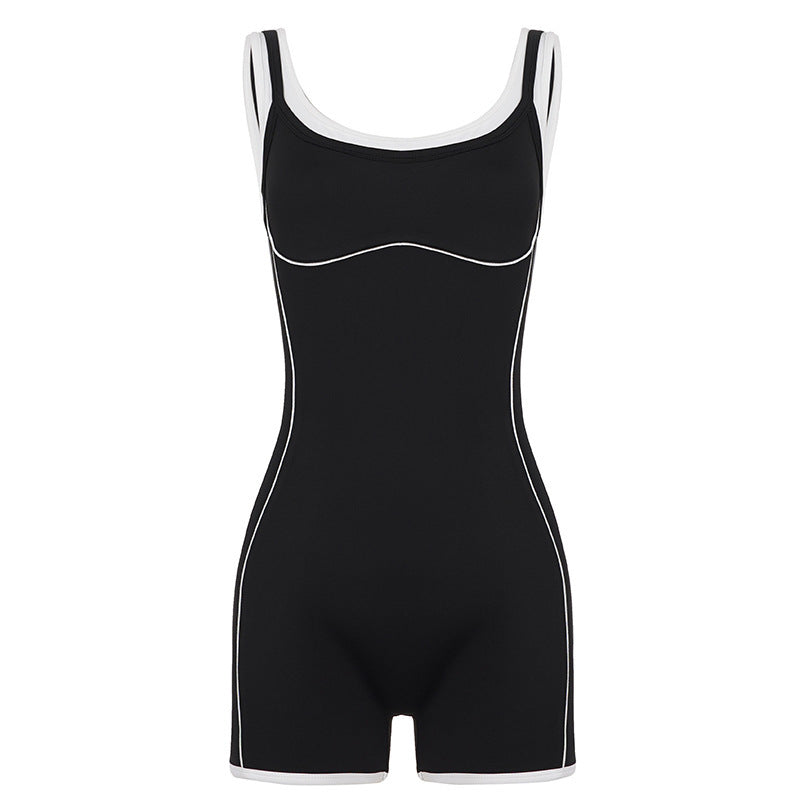 Dame Sporty Jumpsuit med justerbare stropper og pustende funksjon Skjora