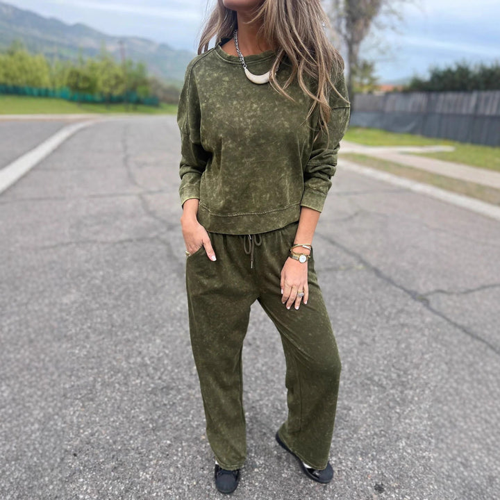 Dame casual sweatshirt og joggebukse sett Skjora