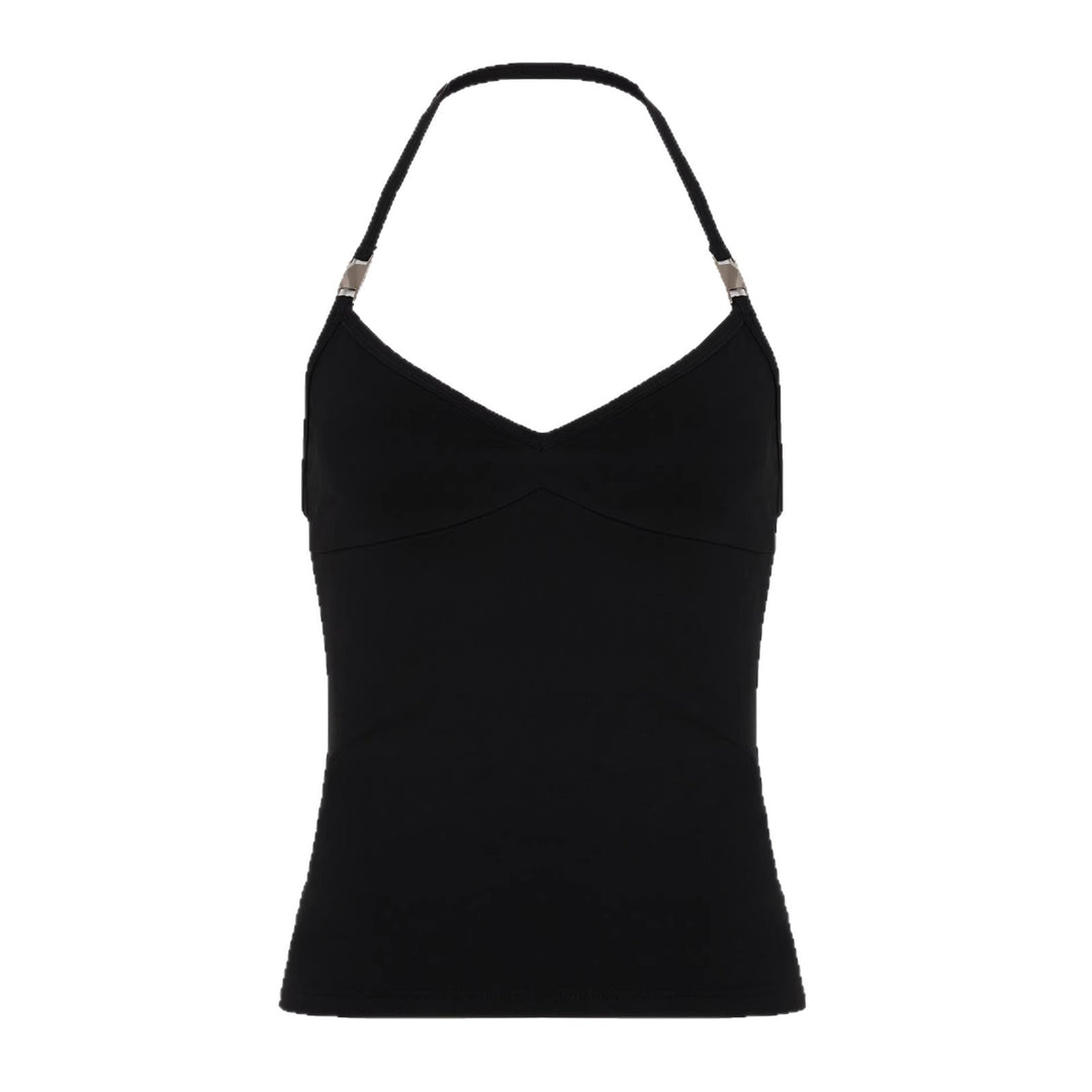 Damer sportlig spaghetti-top med elegante detaljer Skjora