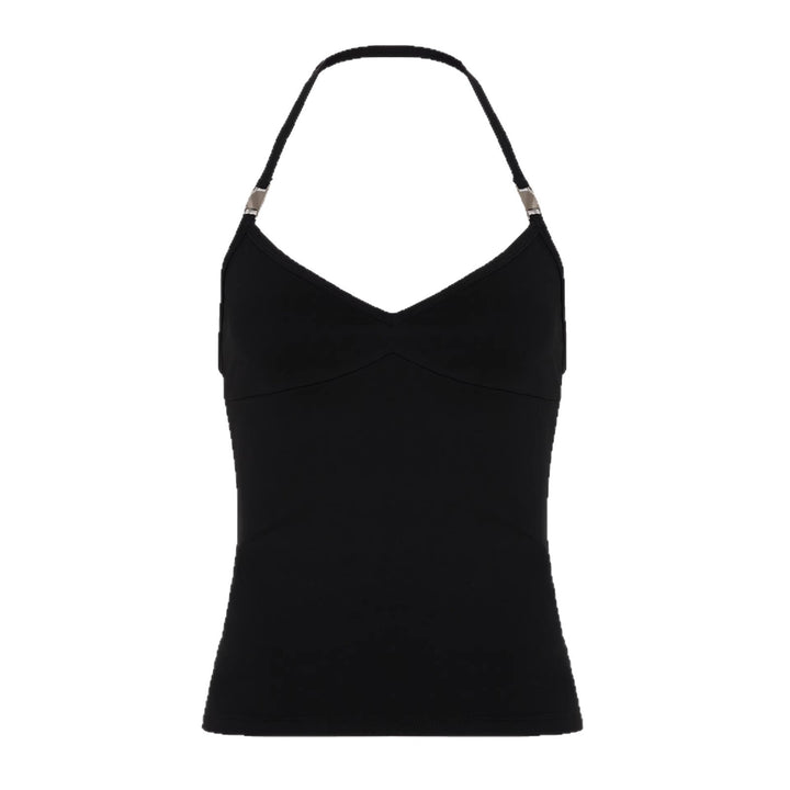 Damer sportlig spaghetti-top med elegante detaljer Skjora