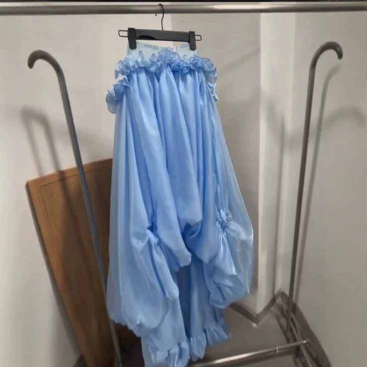 Women's Off-Shoulder Maxi Dress in Flowy Chiffon Skirt