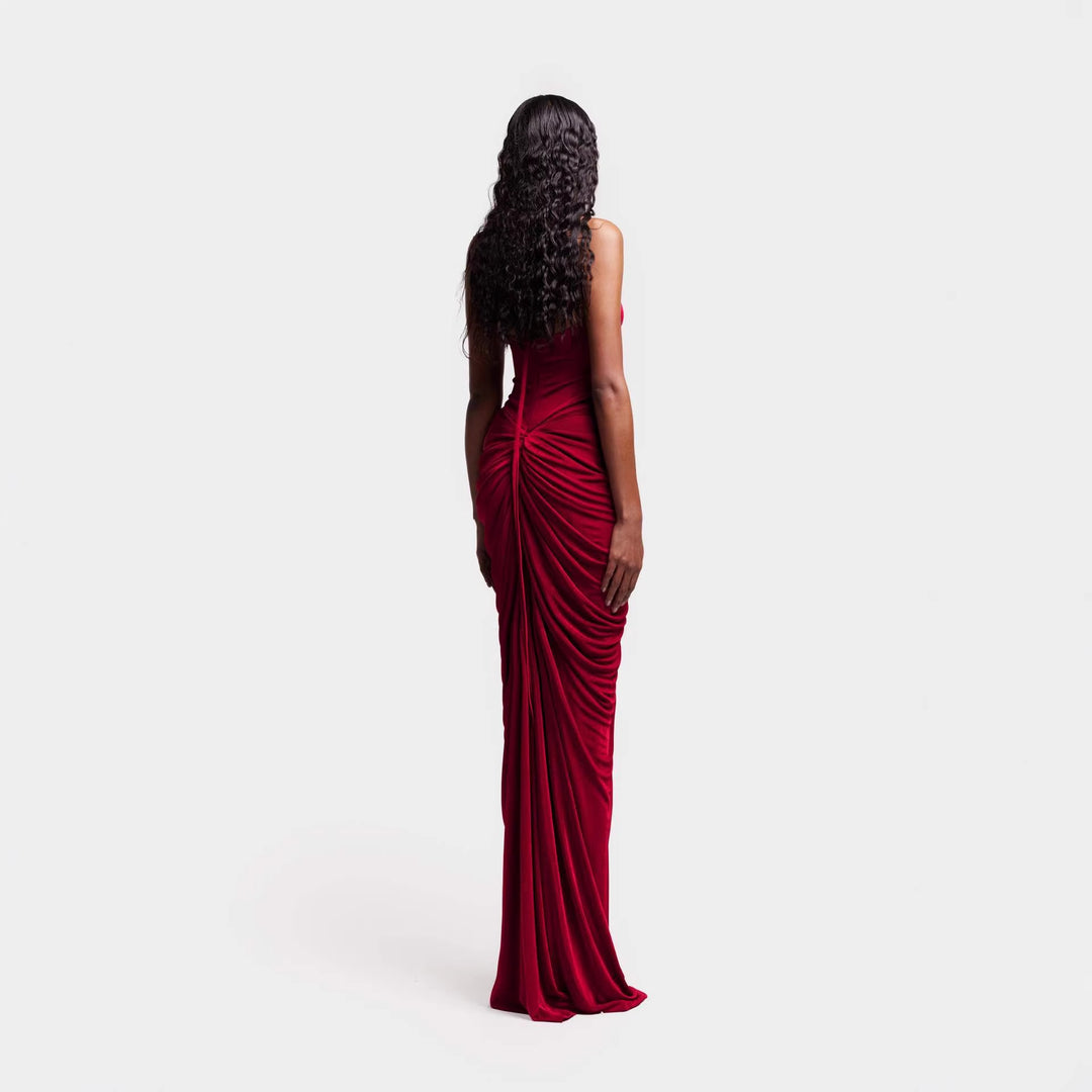 Dame Elegant maxikjole med raffinert volang-design Skjora