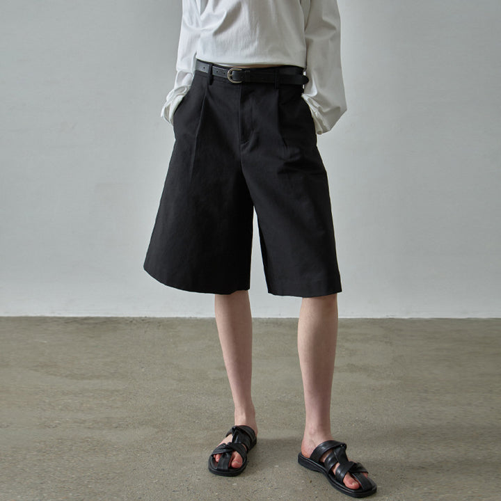 Dame elegante og komfortable vide stoff-shorts Skjora