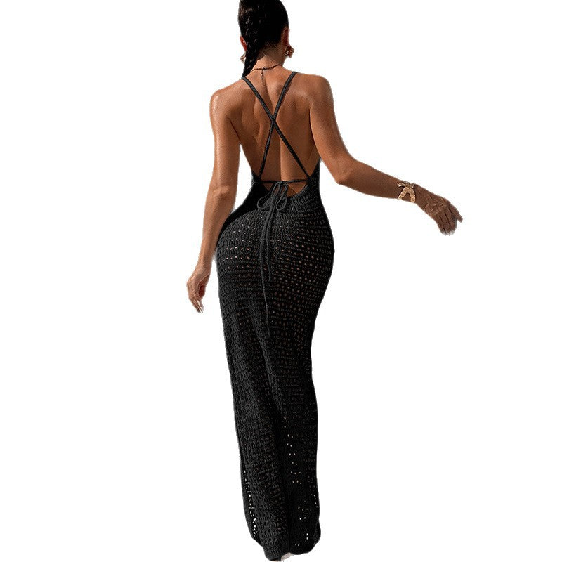 Damen gehäkeltes Maxikleid Skjora