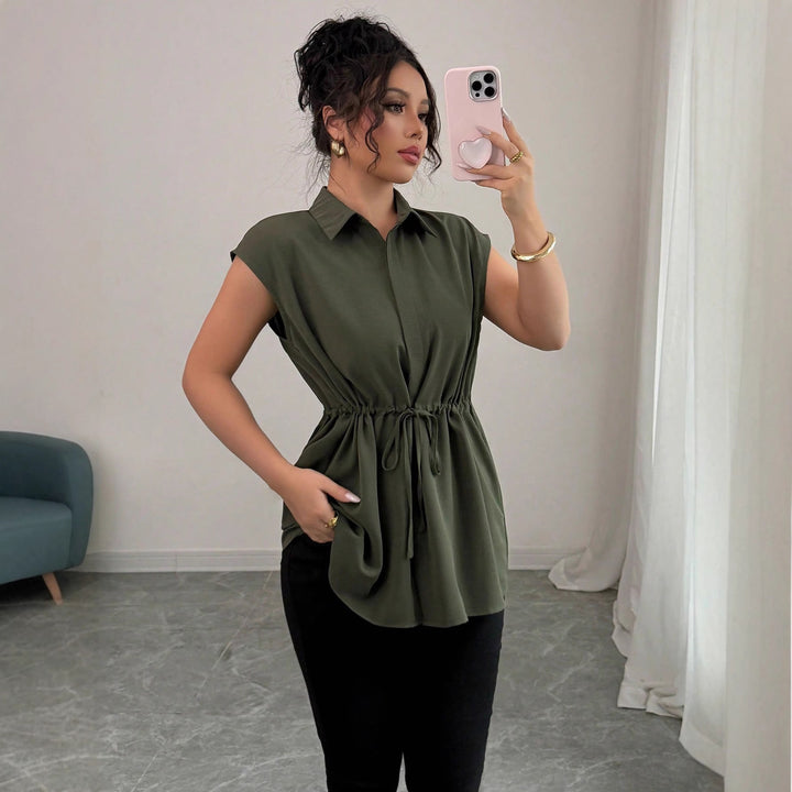 Dame avslappet bluse med innsvingt snitt Skjora