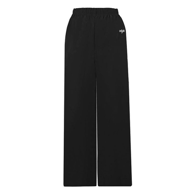 Damer Sporty fritid bukser med elastisk liv og bred ben Skjora