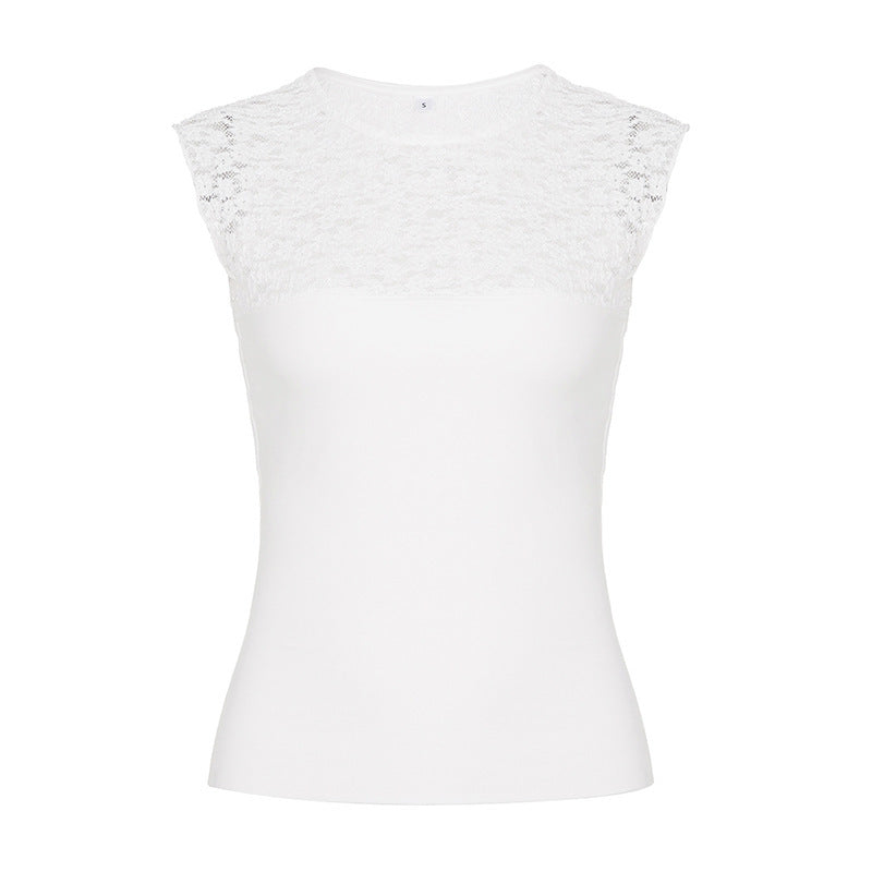 Dame spiss-cami-top med stilfull design og fine detaljer Skjora