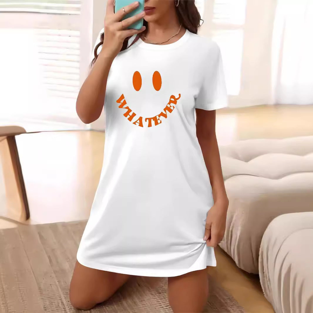 Dame Oversized T-skjorte med inspirerende tekst og iøynefallende grafisk design Skjora