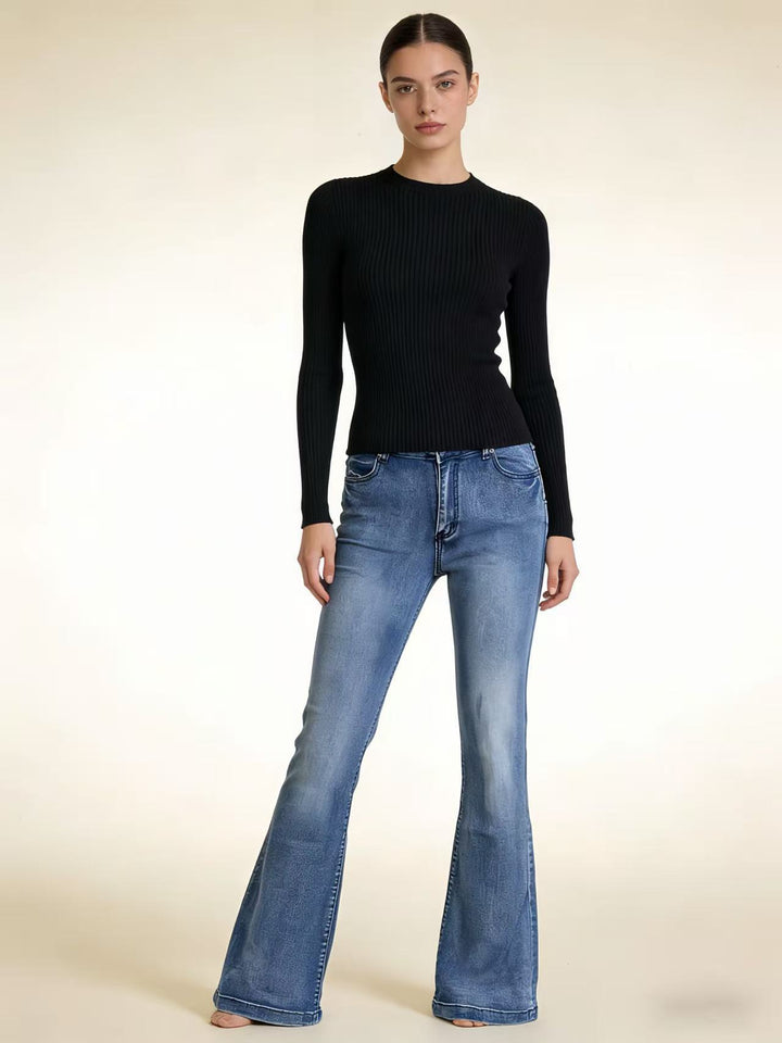 Damer elegant cropped topp med pufferm og vintage broderi Skjora