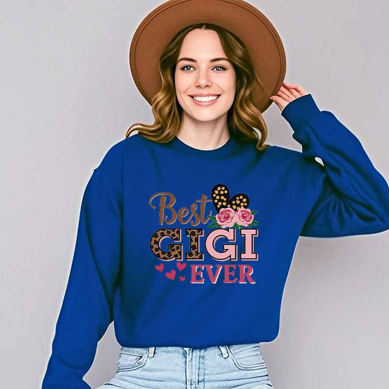 Dame sweatshirt med kreativ Gigi motiv Skjora