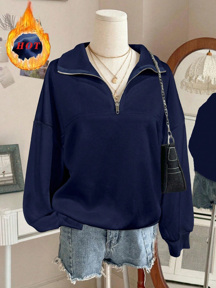 Dame Sweatshirt med høy krage Skjora